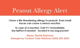 Peanut Allergy Alert