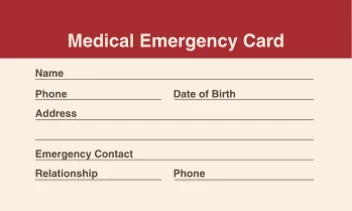 Medical Emergency Fillable