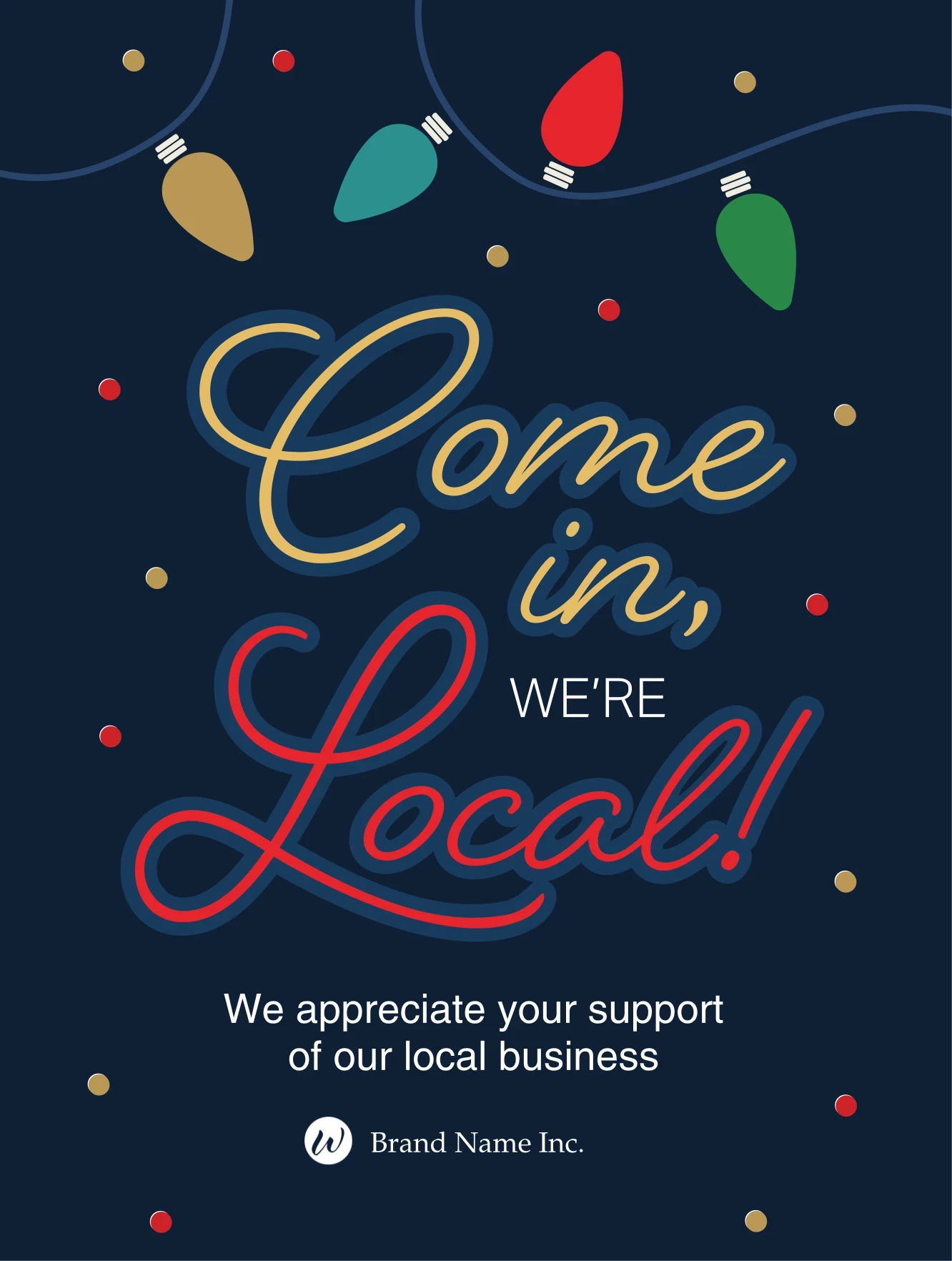 Holiday Lights Shop Local