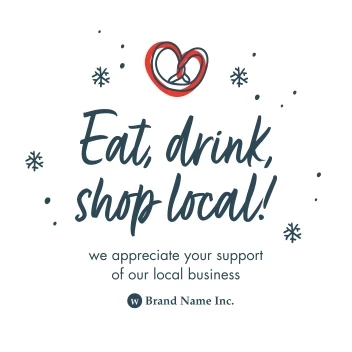 Shop Local Holiday Snowflakes