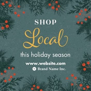 Shop Local Christmas Border