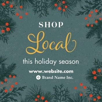 Shop Local Christmas Border
