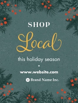 Shop Local Christmas Border