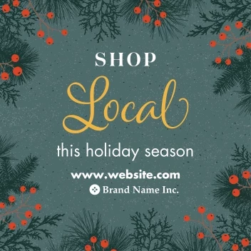 Shop Local Christmas Border