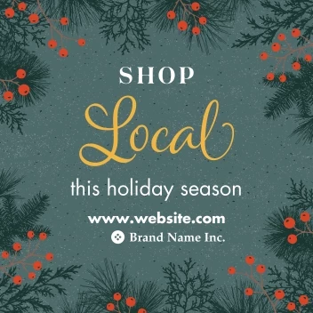 Shop Local Christmas Border