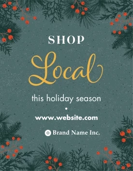 Shop Local Christmas Border