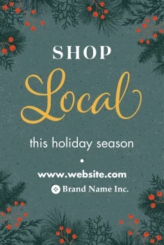 Shop Local Christmas Border