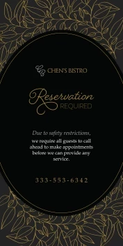 Holiday Reservation Required