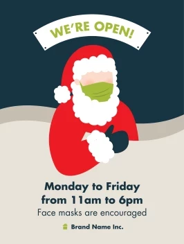 Santa Encourages a Face Mask