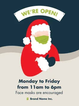 Santa Encourages a Face Mask