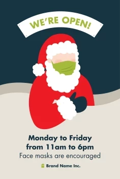 Santa Encourages a Face Mask