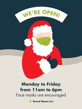 Santa Encourages a Face Mask