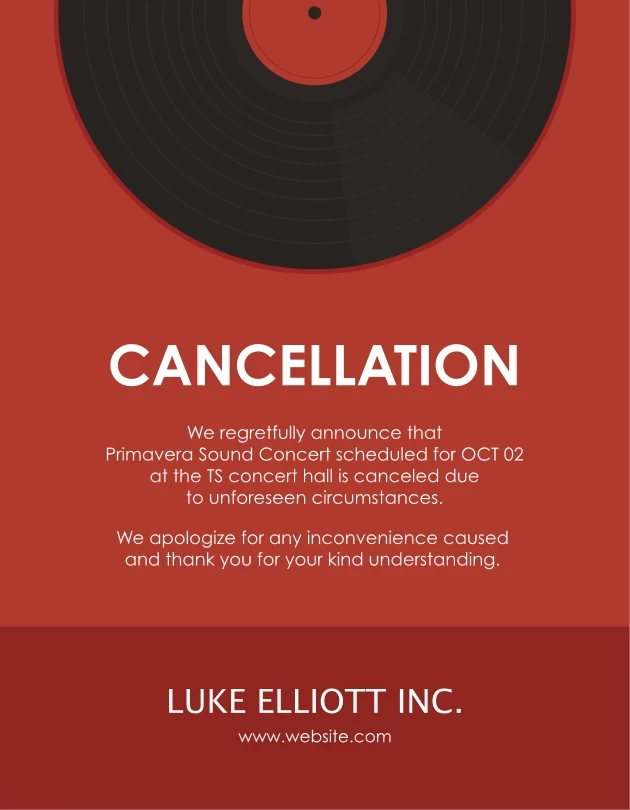 Concert Cancellation