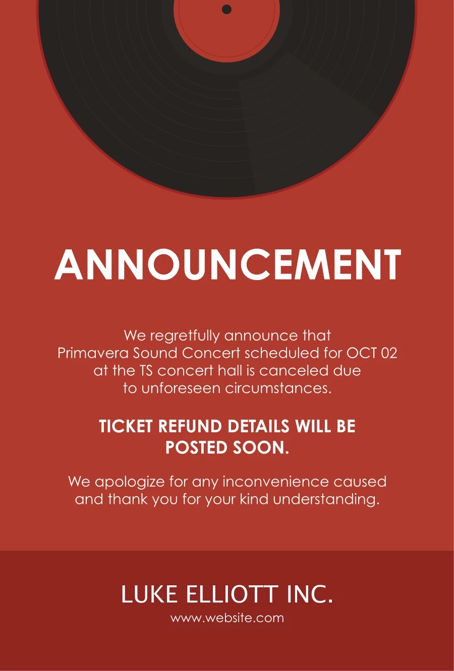 Concert Cancellation