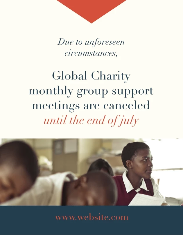 Charity Meeting Cancellation