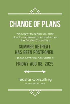 Retreat Change Of Plans