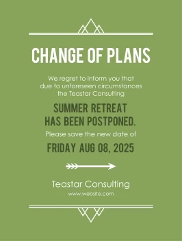 Retreat Change Of Plans