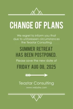 Retreat Change Of Plans