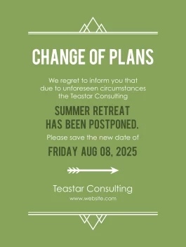 Retreat Change Of Plans