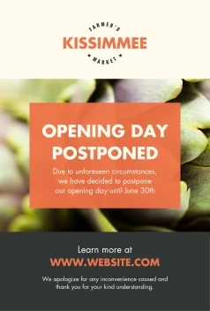 Farmers Market Postponed
