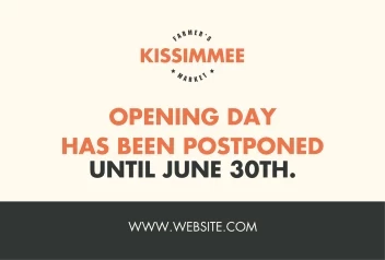 Farmers Market Postponed