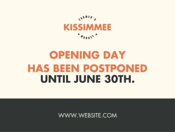 Farmers Market Postponed