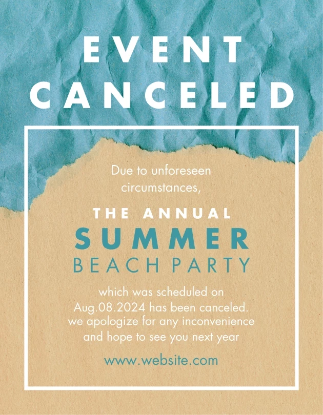 Party Event Canceled
