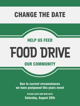 Classic Food Drive Change Date