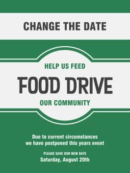 Classic Food Drive Change Date