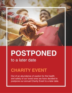 Charity Event Postponed