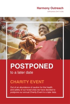 Charity Event Postponed