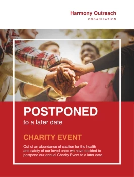 Charity Event Postponed