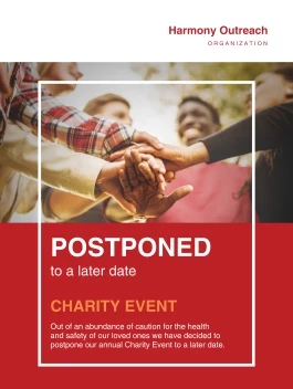 Charity Event Postponed