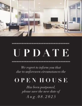 Open House Postponed