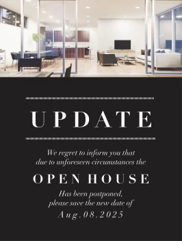 Open House Postponed