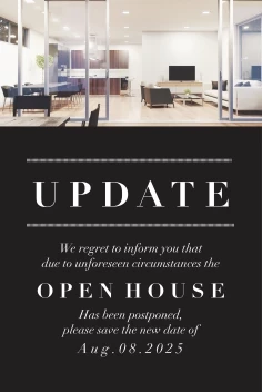 Open House Postponed