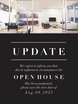 Open House Postponed