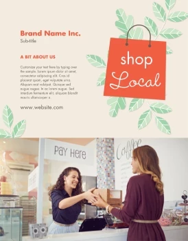 Shop Local Green Leaves