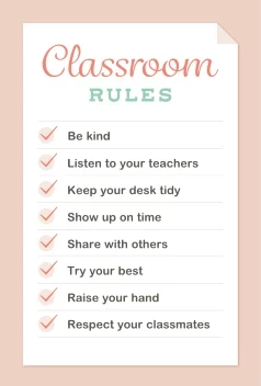 Classic Paper Classroom Rules