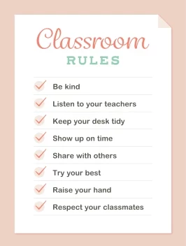 Classic Paper Classroom Rules