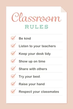 Classic Paper Classroom Rules