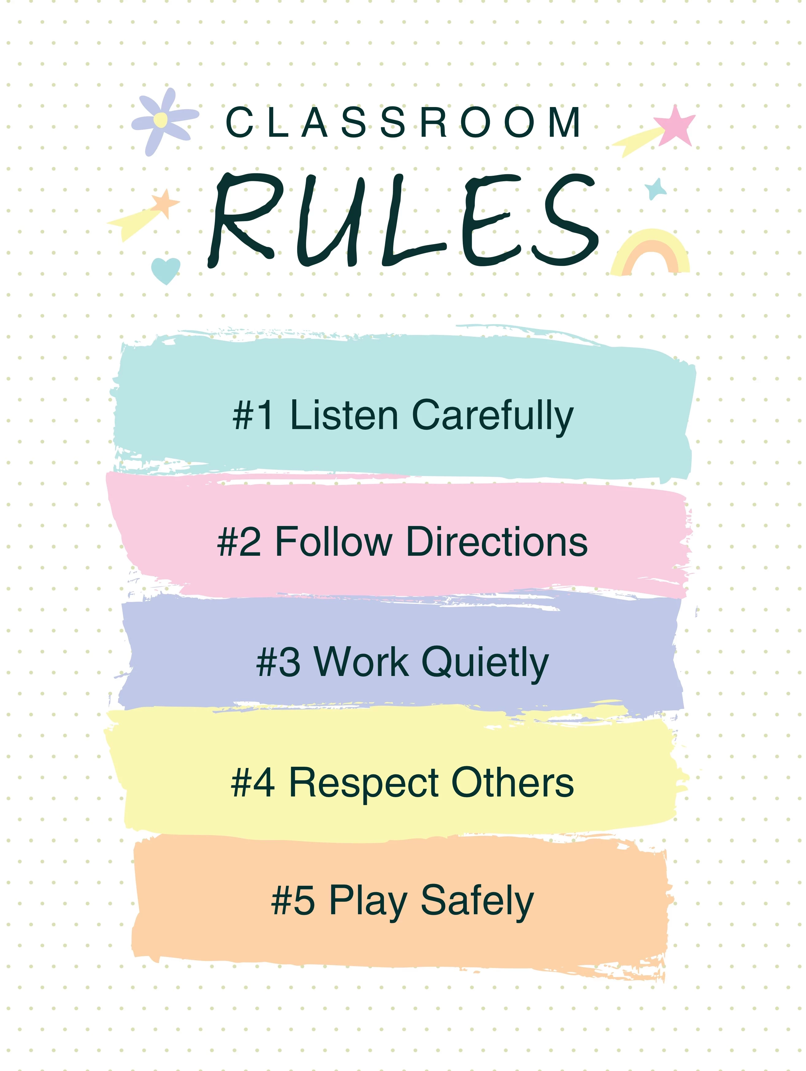 Classroom Rules Stars