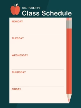 Pencil and Apple Schedule