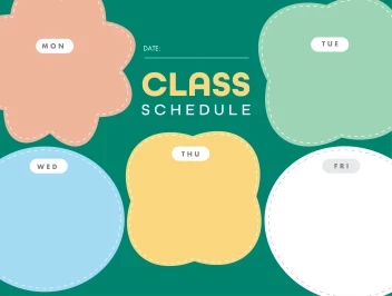 Sticky Note Class Schedule
