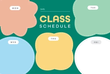 Sticky Note Class Schedule