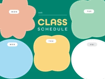 Sticky Note Class Schedule