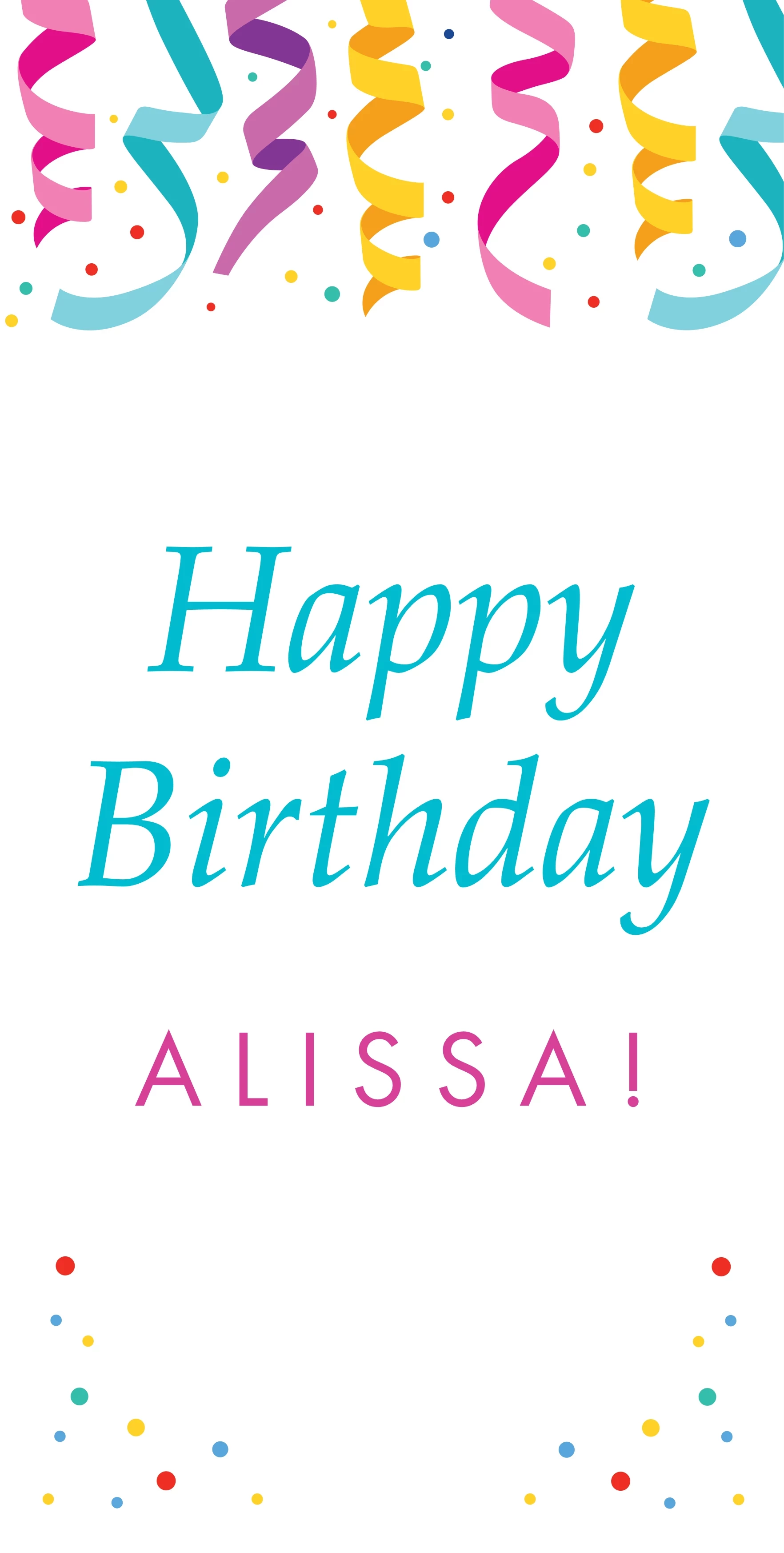 Happy Birthday Colorful Confetti