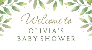 Soft Leaves Welcome Baby Shower