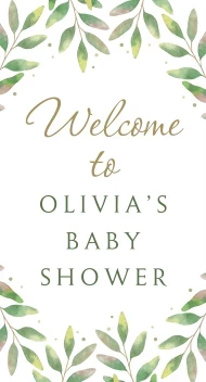 Soft Leaves Welcome Baby Shower