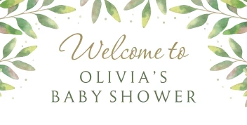 Soft Leaves Welcome Baby Shower